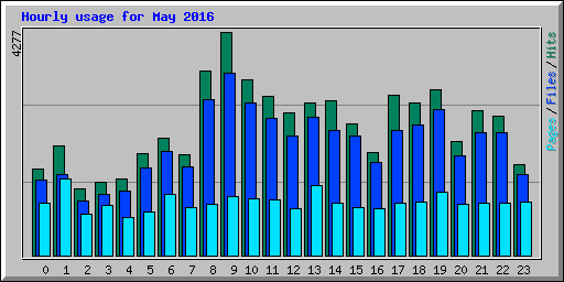 Hourly usage for May 2016