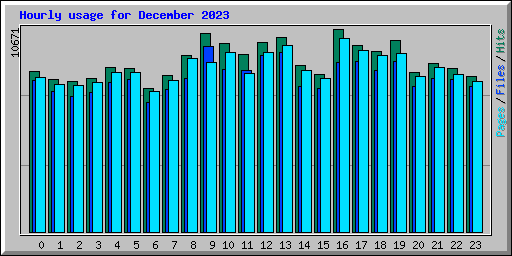 Hourly usage for December 2023