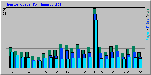 Hourly usage for August 2024